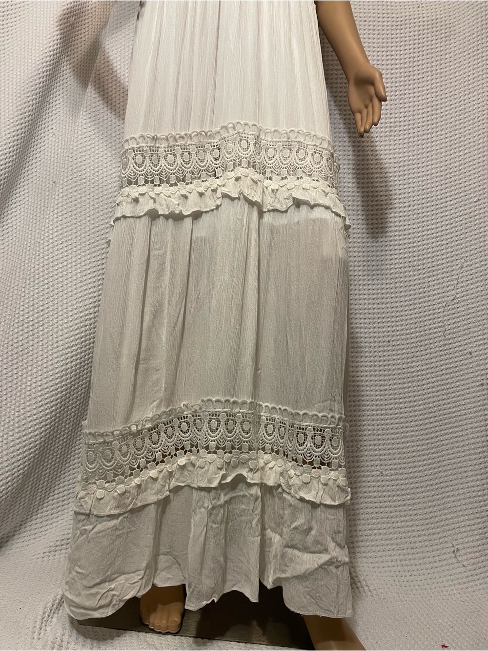 Rue 21 White Floral Embroidered Dress With Zip Back And  Back Tie Neck Size 3x - Picture 4 of 9